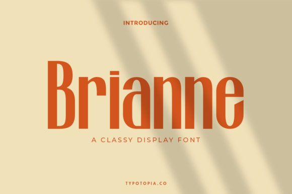 Brianne: A Timeless Display Font for Editorial Design