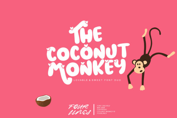 Coconut Monkey Font for Handmade Creations