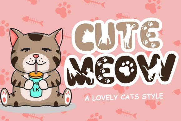 Cute Meow Display Font for Web Design