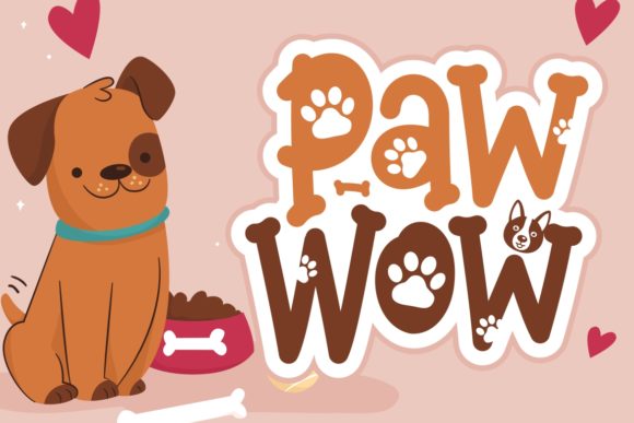 Paw Wow: A Playful Display Font for Creative Projects