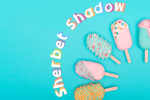 Sherbet Shadow Duo: A Playful Display Font for Editorial Design